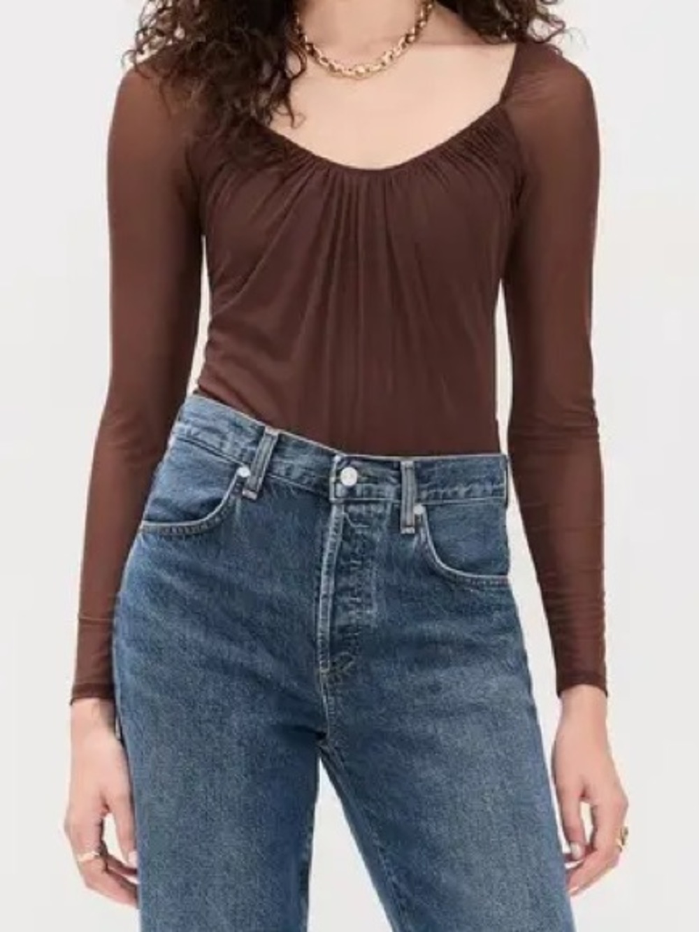 L'agence Gwendolyn Mesh Bodysuit : XS